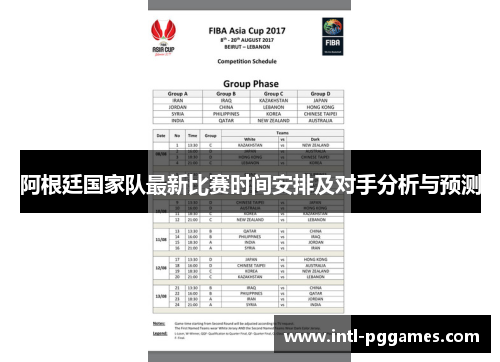 阿根廷国家队最新比赛时间安排及对手分析与预测